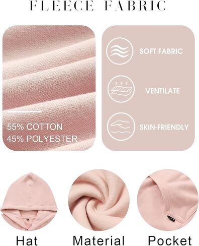 Kniffi Hoodies for Women Warm Fleece Hooded Sweatshirt Casual Winter Pullover Tops in Saudi Arabia