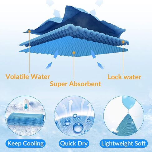 Cooling Towels Neck and Face,(40" x 12") Bulk Ice Towel,Soft Breathable Cooling Towels for Hot Weather,Athletes,Yoga,Gym,Workout,Sports,Camping,Microfiber Cold Towels 4pack in Saudi Arabia