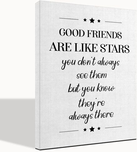 Gdredi Good Friends Canvas Wall Art Decor, Friends Office Decor, Friends Motivational Desk Decor, Office Wall Art, Dorm Decor, Gifts for Good Friends and Sisters, 8x7 Inch in Kuwait