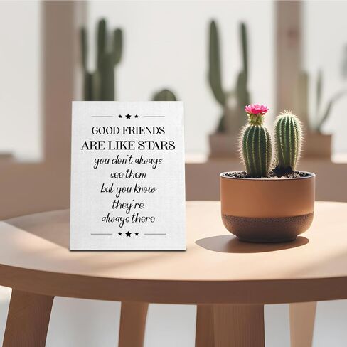 Gdredi Good Friends Canvas Wall Art Decor, Friends Office Decor, Friends Motivational Desk Decor, Office Wall Art, Dorm Decor, Gifts for Good Friends and Sisters, 8x7 Inch in Kuwait