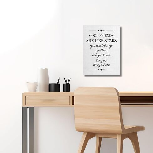 Gdredi Good Friends Canvas Wall Art Decor, Friends Office Decor, Friends Motivational Desk Decor, Office Wall Art, Dorm Decor, Gifts for Good Friends and Sisters, 8x7 Inch in Kuwait