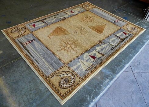 Area Rug Mat Nautical Scene (2 Feet X 3 Feet 2 Inch) Mat in Saudi Arabia