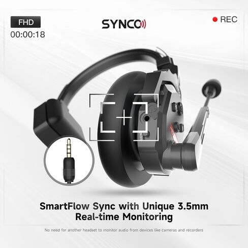 EACHSHOT SYNCO XTalk X5 2.4GHz Wireless Headset Intercom System Microphone Random Master Device 350m Operating Range for Movie Shoot Live Show Stage Performance Real-time Monitoring (5Pcs) in Saudi Arabia