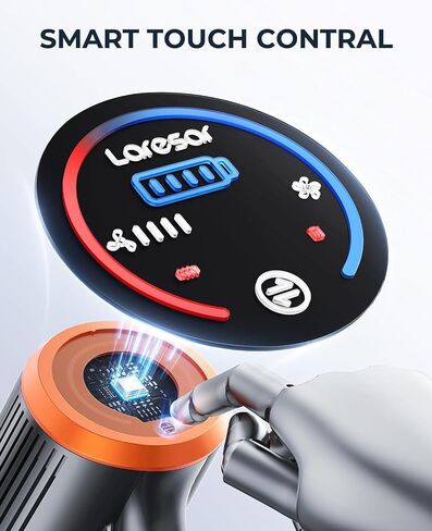 Cordless, 450W/38000pa Stick Touch Screen, Max 55 Mins Runtime, Handheld Cleaner for Home Vacuum, Orange in Saudi Arabia