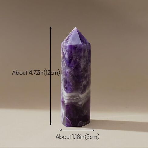 Runyangshi Natural Crystals Towers Clear Quartz Crystal Tower 4.8'' Healing Crystal Point Obelisk 6 Faceted Single Crystal Tower Stone for Reiki Chakra Meditation Therapy Gift(1PCS) in Saudi Arabia
