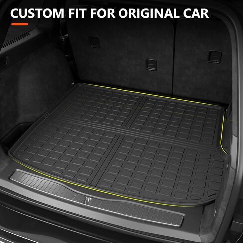 powoq Cargo Mat Compatible with 2022-2024 Jeep Grand Cherokee 5-Seat Trunk Mat Cargo Liner Backrest Mat Liner Replacement for 2022 2023 2024 Jeep Grand Cherokee Accessories(Trunk Mat+Backrest Mat) in Saudi Arabia