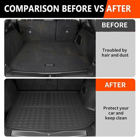 powoq Cargo Mat Compatible with 2022-2024 Jeep Grand Cherokee 5-Seat Trunk Mat Cargo Liner Backrest Mat Liner Replacement for 2022 2023 2024 Jeep Grand Cherokee Accessories(Trunk Mat+Backrest Mat) in Saudi Arabia
