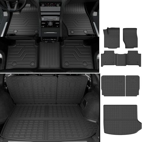 powoq Cargo Mat Compatible with 2022-2024 Jeep Grand Cherokee 5-Seat Trunk Mat Cargo Liner Backrest Mat Liner Replacement for 2022 2023 2024 Jeep Grand Cherokee Accessories(Trunk Mat+Backrest Mat) in Saudi Arabia