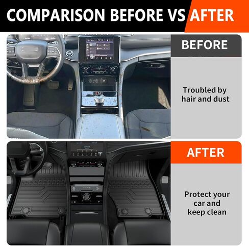 powoq Cargo Mat Compatible with 2022-2024 Jeep Grand Cherokee 5-Seat Trunk Mat Cargo Liner Backrest Mat Liner Replacement for 2022 2023 2024 Jeep Grand Cherokee Accessories(Trunk Mat+Backrest Mat) in Saudi Arabia