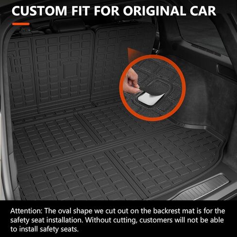 powoq Cargo Mat Compatible with 2022-2024 Jeep Grand Cherokee 5-Seat Trunk Mat Cargo Liner Backrest Mat Liner Replacement for 2022 2023 2024 Jeep Grand Cherokee Accessories(Trunk Mat+Backrest Mat) in Saudi Arabia