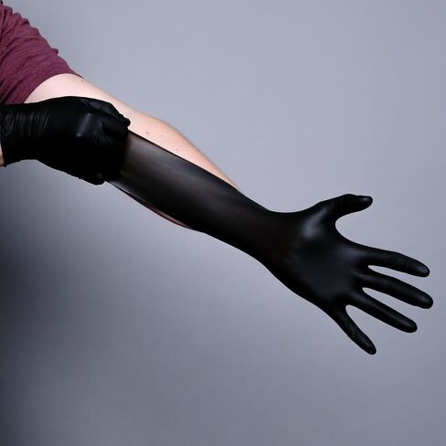 Adenna DLG679 Dark Light 9 mil Nitrile Powder Free Exam Gloves (Black, XX-Large) Box of 90 in Saudi Arabia
