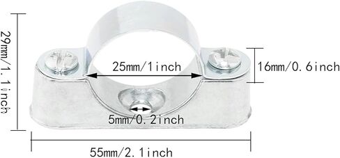 10 قطعة 25 مللي متر سبائك الألومنيوم قناة شماعات كابل المشبك الأنابيب دعم قوس المشبك الأنابيب دعم قوس المشبك المستخدمة لكابل الأنابيب المشابك in Kuwait