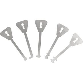5PCS Master Keys Stainless Steel Replacement Skeleton Lock Key Set Multiple Shapes Lock Picking Emergency Tool