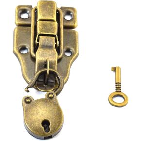 Aifeier ET Retro Bronze Duckbilled Toggle Hasp Latch and Padlock Kits for Tool Box, Jewelry Box, Wooden Box, Gift Box, etc