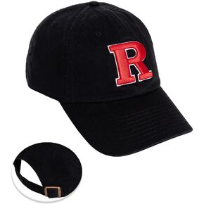 Desert Cactus Rutgers University Baseball Hat State University of New Jersey Scarlet Knights Brimmed Embroirderd Hats Cap Adjustable Cloth Strap Adult (Style A1)