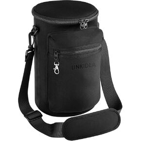 Linkidea 1 Gallon (128 oz) Water Bottle Carrier Bag Compatible with AQUAFIT, BuildLife, Fidus, and Most 128oz Water Bottles, Insulated Neoprene Sling Bag Sleeve Pouch Holder with Adjustable Strap