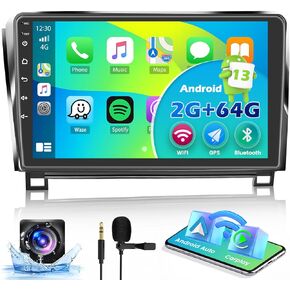 [2G+64G] for Toyota Tundra 2007-2013/Toyota Sequoia 2008-2017, Android 13 Stereo Wireless Carplay Android Auto, 10.1 Inch Touchscreen GPS Navigation Radio with WiFi BT Backup Camera