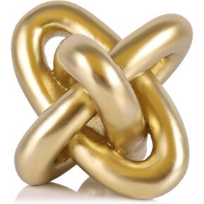 XMGZQ Gold Knot Decor,Chain Link Decor,Coffee Table Decor,Book Shelf Decor,Entry Table Decor,Aesthetic Minimalist Decorative Objects for Modern Home Living Room,Desk Decor for Office