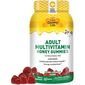Country Life® Adult Multivitamin Honey Gummies - Non-GMO - Certified Gluten Free - Certified Vegetarian by AVA