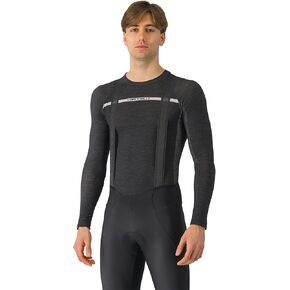 Castelli Men’s Merino Seamless Baselayer, Long Sleeve Merino Wool for Road Cycling & Gravel Biking