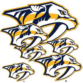 Desert Cactus Nashville Predators Team NHL National Hockey League Sticker Vinyl Decal Laptop Water Bottle Car Scrapbook (Type 3 - Main Logo)