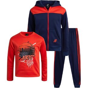 Pro Athlete Boys' Jogger Set - 3 Piece Fleece Sweatsuit Kids Clothing Set (Size: 8-16)