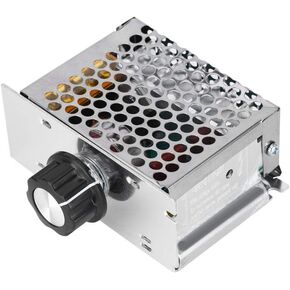 4000W Voltage Regulator, AC Voltage Controller, 10V to 220V Adjustable Voltage Range to Adjust The Speed, Brightness, Voltage, Temperature of Electric Furnace, Water Heater, Lamps, Small Motor