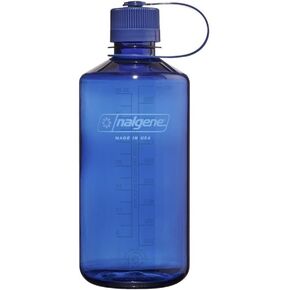 Nalgene Sustain Tritan BPA-Free Water Bottle Made with Material Derived from 50% Plastic Waste, 32 OZ, Narrow Mouth, Denim