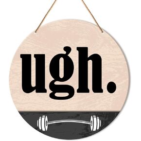 Muktoujaumai Funny Gym Signs Wall Decor, Home Gym Wall Decor Gym Hanging Signs Rustic Decorations for Office, Fitness, Workout Room, Gift for Woman Man Gym Enthusiast Exercise Fitness Lover