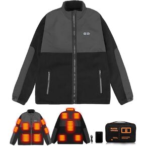 Heated Jacket,Fleece Mens Heated Jacket With Battery Pack Included 7.4V,Heated Jackets For Women For Men Heated Coat