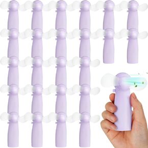24 Pcs Mini Portable Fan Bulk Powerful Handheld Fan Electric Small Personal Battery White Hand Fan for Indoor Outdoor Wedding Favors Summer Music Festival Travel Camping, Battery Not Include