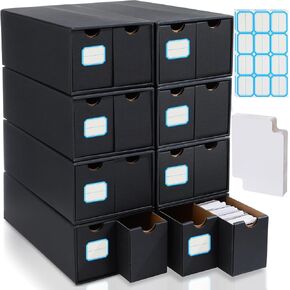 16 Pack Trading Cardboard Card Storage Box, with 50 Card Dividers and Labels, Collectors Card Organizer Sport Cards Storage Box for Games, Star, Baseball Card Collection Supplies