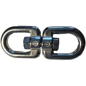 US Stainless Stainless Steel 316 Anchor Swivel Eye and Eye 13mm or 1/2" Marine Grade