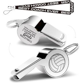 QIBAJIU Whistles with Lanyard, Coach Whistle, Soccer Gifts, Soccer Coach Gifts for Men Women Teacher, Thank You Cheer Coach Gift A Truly Amazing Coach is Hard to find Teacher Whistle Coach Gifts