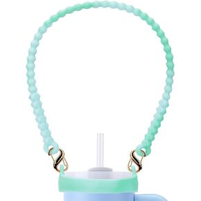 Water Bottle Handle - Strap Carrier Soft and Durable Silicone Water Bottle Sling Fits Most 8-40oz Bottles - Compatible Stanley Cup Accessories,Water Bottle Holder for Hiking