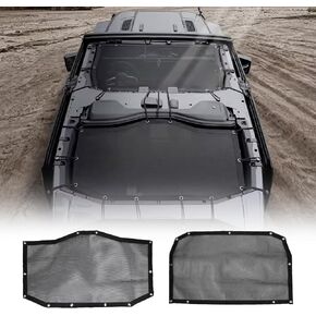 Mesh Sunshade Bikini Top for Jeep Wrangler 2018-2024 JL Unlimited 4 Door Soft Top Cover UV Sun Protection Sun Shade Roof, Front & Rear