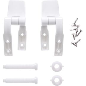2Pcs Toilet Seat Hinge Lncludes Plastic Bolts Kit Fits Most Plastic Toilet seat Covers