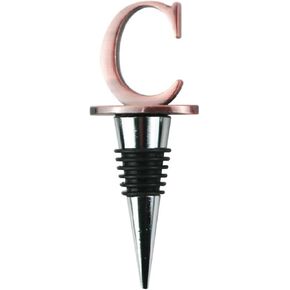 Initial Letter Wine Bottle Stopper, Silicone Wine and Beverage Bottle Stopper, Reusable Wine Cork Saver Sealer Plugfor Women Men, Creative Wine Gift for Kitchen Bar Wedding(size:M)