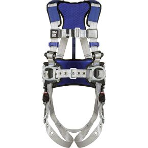 3M DBI-SALA ExoFit X100 Comfort Construction Positioning Safety Harness with Weight Distribution, OSHA, ANSI, 2 D-Ring Connections, Tongue Buckle Leg Buckle, Pass-through Chest Buckle, 1401041, M