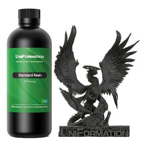 Uniformation 3D Printer Resin ABS Like Hard Tough Resin for Engineering Parts, High Precision, Not Brittle 1000g (GreyX25)