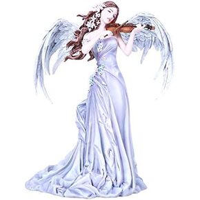 Pacific Giftware Elegant Angel Playing Violin Lullaby Musical Statue by Nene Thomas Home Decor