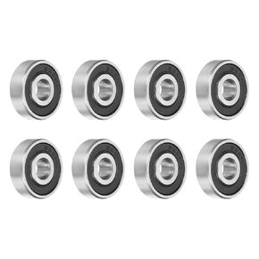 uxcell 8pcs 626-2RS Deep Groove Ball Bearings 6 x 19 x 6mm Chrome Steel Bearing Double Rubber Shielded Precision Bearings, P6 (ABEC 3)