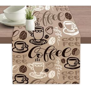 Leopard Camouflage Palm Leaf Brown Table Runners 70 inches Long Table Runner Elegant Linen Dresser Scarfs Farmhouse Tablerunner for Wedding/Coffee/Dining Table/Party Home Decor in Kuwait