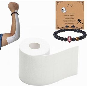4 Inches X 10.9 Yards Turf Tape Football with Football Bracelet Gifts Kit for Boys Players Men Son Grandson Brother Friend, Protects from Turf Burn, Extra Wide, Waterproof & Flexible