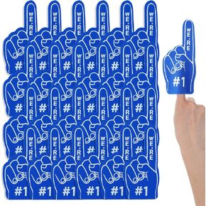 Aster 24 Pcs Mini Foam Fingers, Sport Fan Foam Finger, We're #1 Fan Foam Finger, Sports Themed Birthday Party Supplies Foam Hand Fingers Cheerleader Gifts for Sports Events(8 Colors) in Kuwait