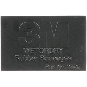 3M Wetordry Rubber Squeegee 05517, 2-3/4 in x 4-1/4 in, Comfort Fit, Flexible, For Wet Sanding