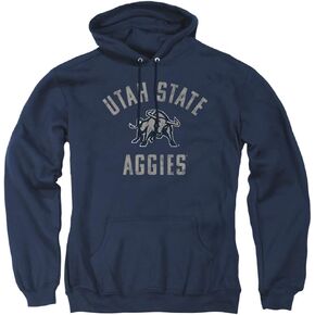 Utah State University Official Utah Aggies Logo Unisex Adult Pull-Over Hoodie