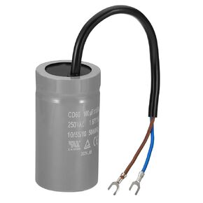 PATIKIL CD60 Running Capacitor, 5 Pcs 400uF 110-250V 2 Wires 50/60Hz Motor Starting Capacitor 100x50mm for Air Compressor Motor Starts Running, Grey
