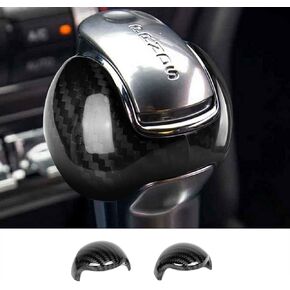JeCar Carbon Fiber Interior Gear Shift Knob Trim Cover for Ford Mustang 2015-2019 (Red Carbon Fiber)