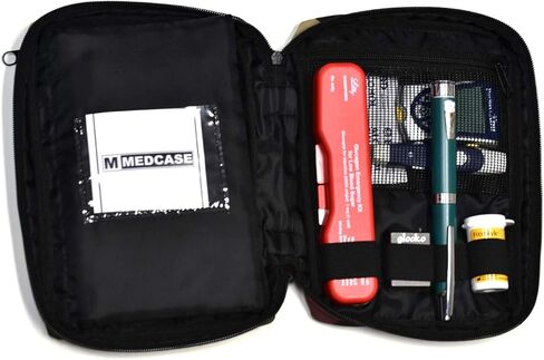 حقيبة ومنظم لمرضى السكري: حقيبة معزولة للأنسولين والمبرد ومستلزمات مرض السكري - حقيبة سفر محمولة مع كيس ثلج - حقيبة حمل مثالية لمرضى السكري وحل تخزين in Kuwait